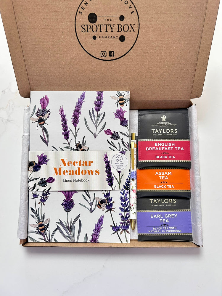 Tea and Notebook Letterbox Gift