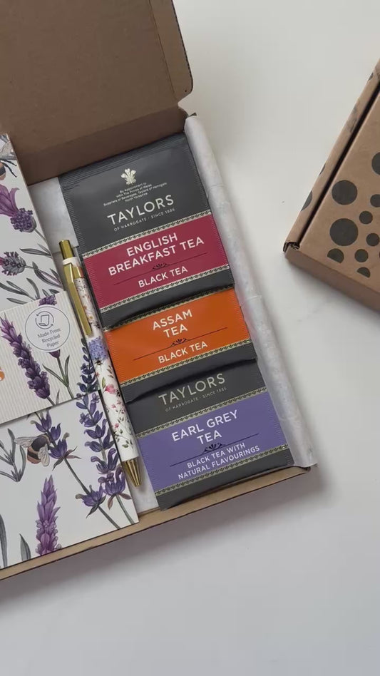 Tea and Notebook Letterbox Gift